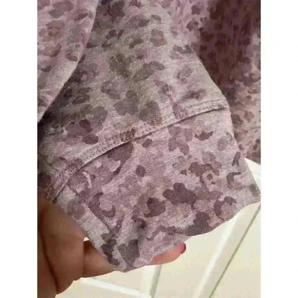Athleta Sweatshirt Large Studio to Street Splatter Purple Print Activewear - Picture 4 of 9